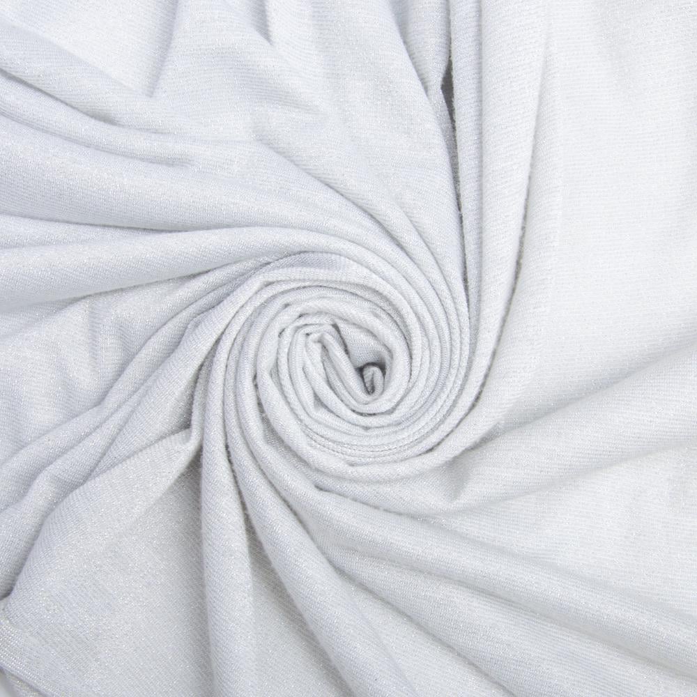 Ткань трикотаж Люрекс Светло-серый (23388)