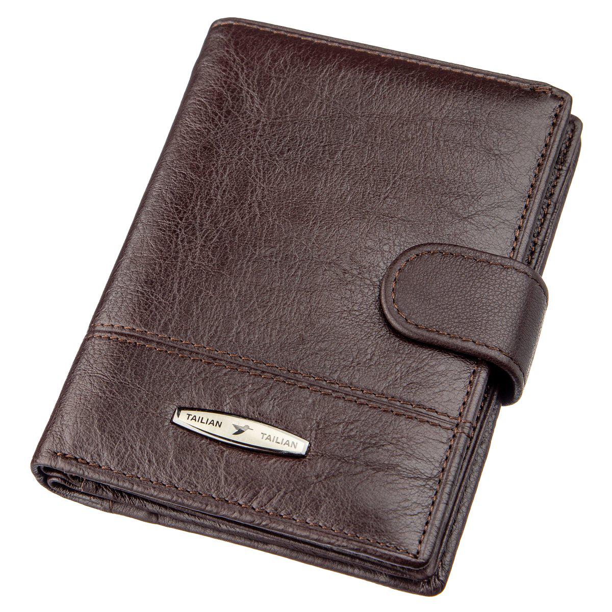 Портмоне Tailian 18993 натуральная кожа Темно-коричневый