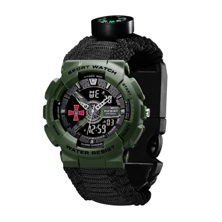Наручные часы Patriot 005AGSU ВСУ Паракордовый ремешок с коробкой Black