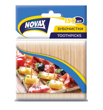 Зубочистки бамбуковые Novax 150 шт.
