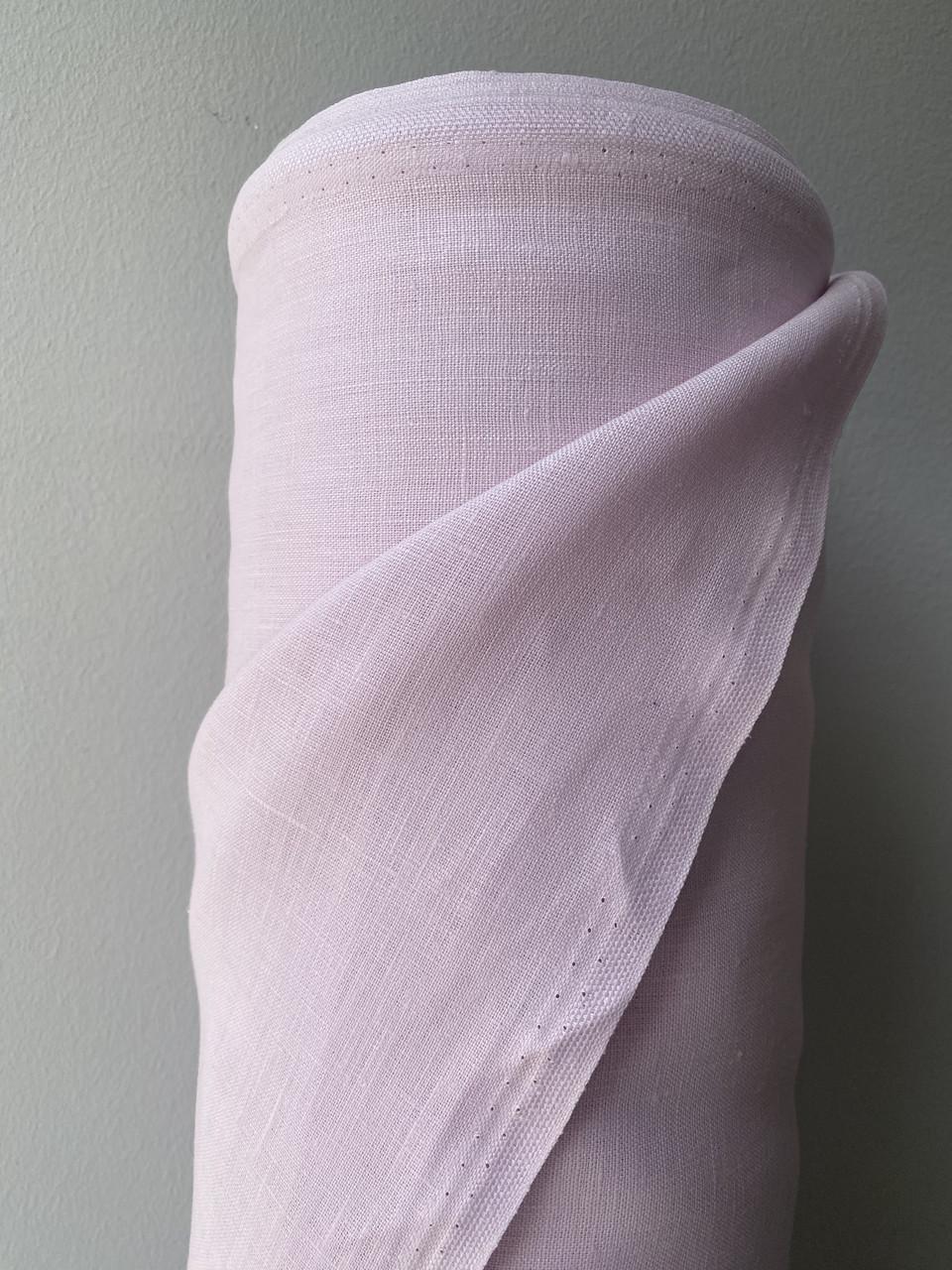 Ткань LINEN PLUS 100% лен 143 см 160 Нежно-розовый - фото 5