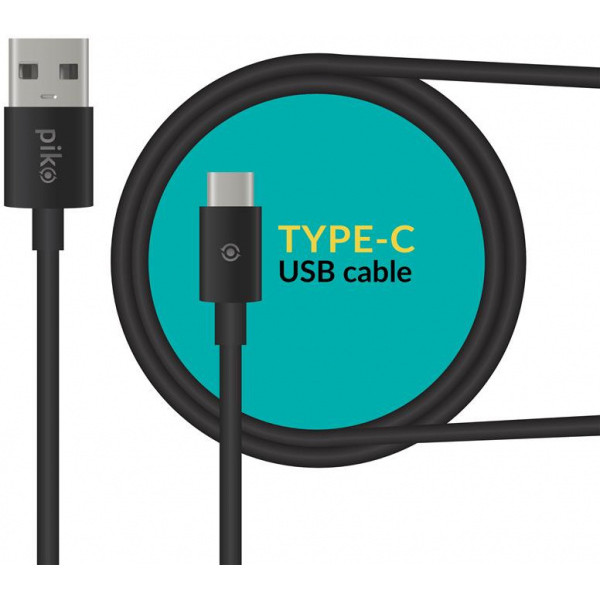 Кабель Piko CB-UT11 USB-USB Type-C 1,2 м Black (1283126489174) - фото 1