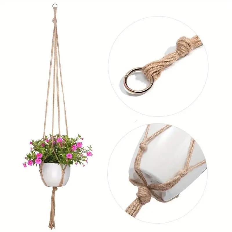 Кашпо из джута для растений в горшках 1 шт. 90 см Коричневый (2789190655) - фото 2 Кашпо из джута для растений в горшках 1 шт. 90 см Коричневый (2789190655) - фото 2