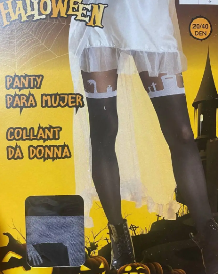 Колготки на Хэллоуин Кладбище 20-40 den S Черно-белый (28725442)