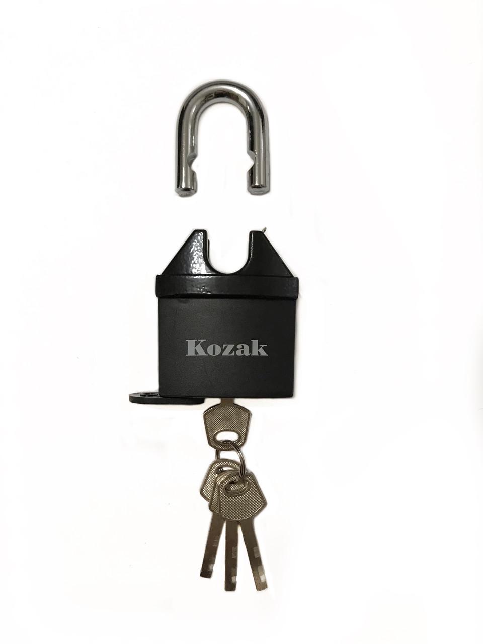 Замок навесной колодка KOZAK HS-60 мм 4 ключа (210028) - фото 4 Замок навесной колодка KOZAK HS-60 мм 4 ключа (210028) - фото 4