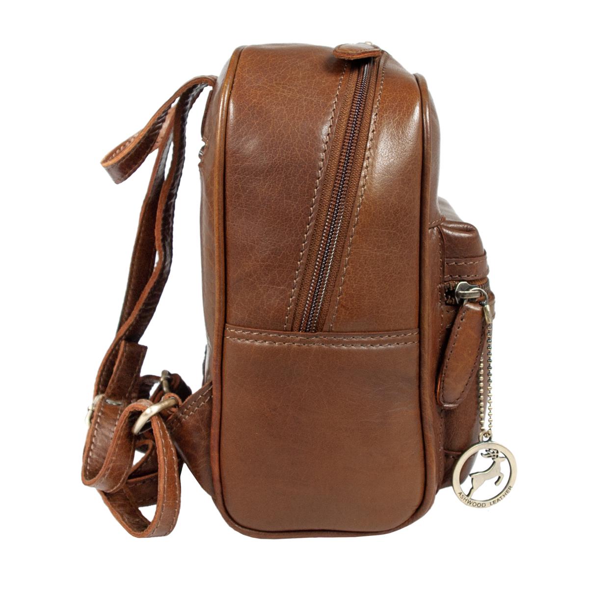 Міський рюкзак жіночий шкіряний Ashwood T87 Honey - фото 3 Міський рюкзак жіночий шкіряний Ashwood T87 Honey - фото 3