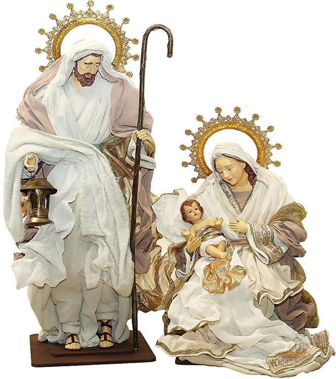 Фигура новогодняя Вертеп 2 шт. 98 см Золотой