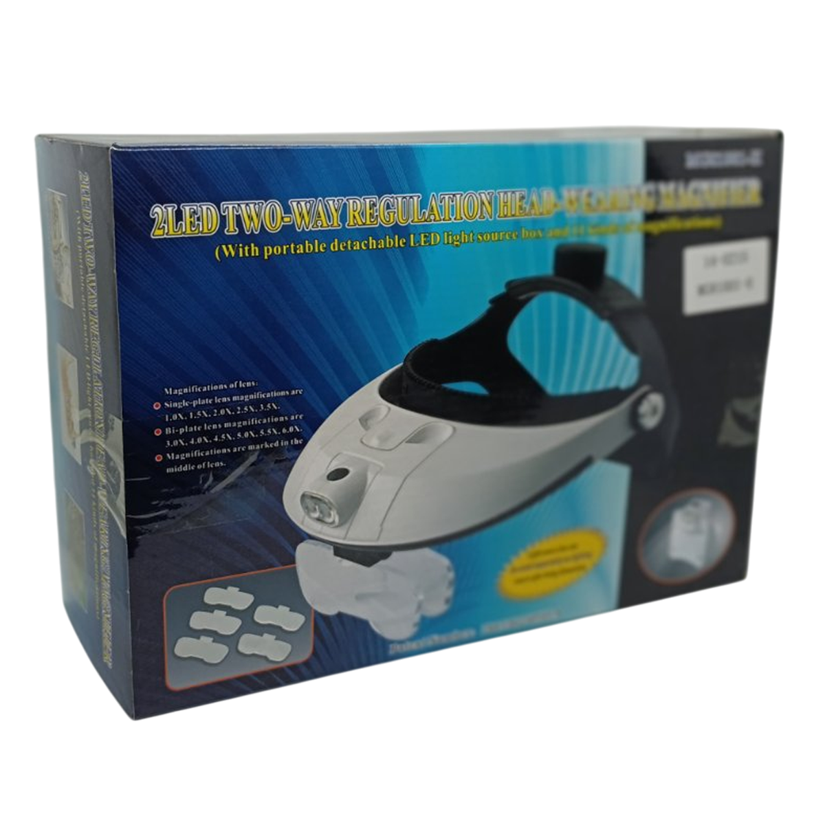 Лупа-очки бинокулярная налобная MG81001-H с 2LED 5 линз 1X/1,5X/2X/2,5X/3,5X - 3Х/4Х/4,5X/5X/5,5Х/6Х White/Black (160422) - фото 10 Лупа-очки бинокулярная налобная MG81001-H с 2LED 5 линз 1X/1,5X/2X/2,5X/3,5X - 3Х/4Х/4,5X/5X/5,5Х/6Х White/Black (160422) - фото 10