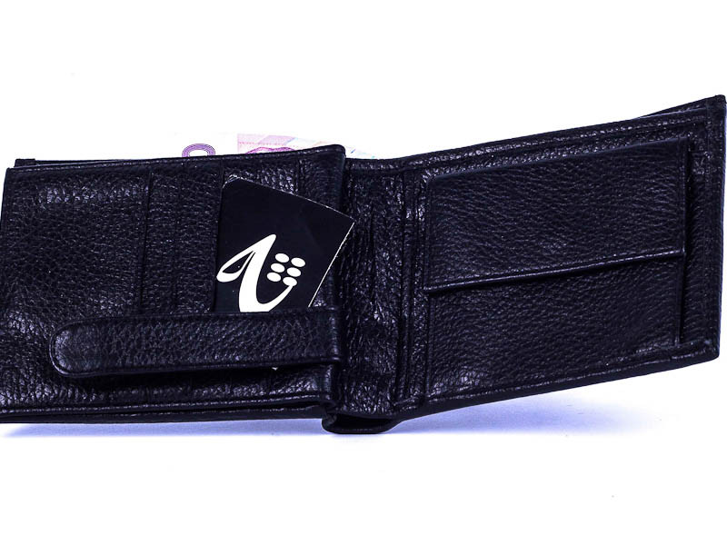 Кошелек мужской кожаный VALENTA 8543 Черный - фото 3