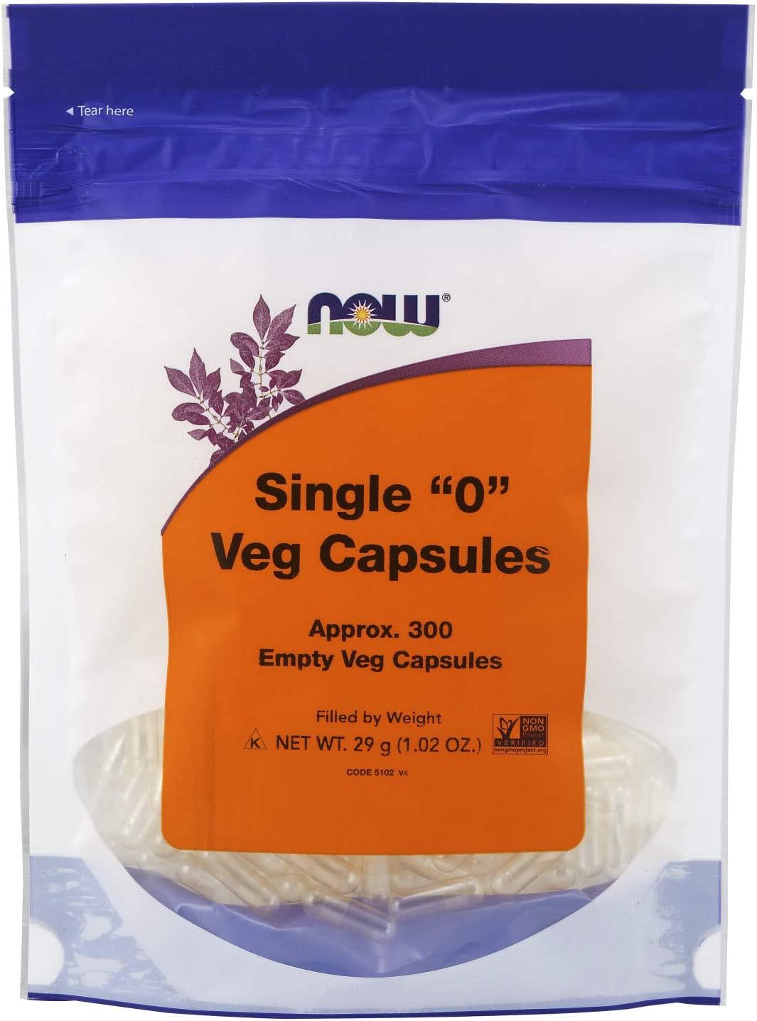 Пустые капсулы NOW Foods "0" Single VCaps 300 Veg Caps