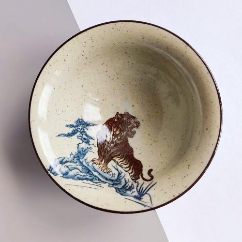 Пиала для чая фарфоровая Благородный тигр 70 мл