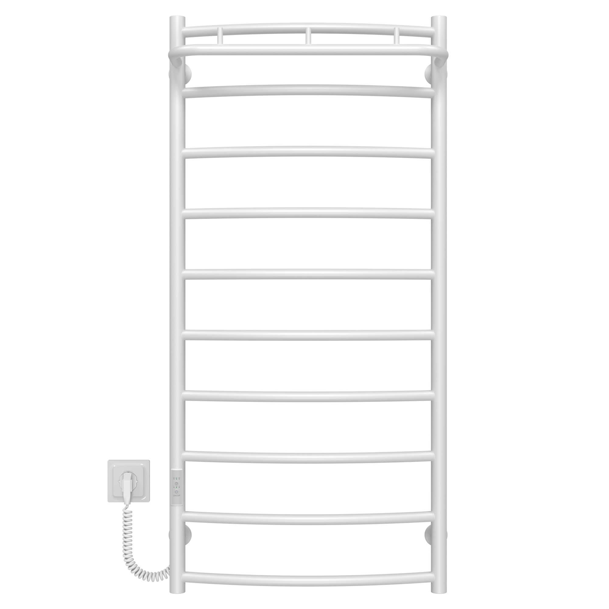 Полотенцесушитель электрический Deffi Классик N П10 WD03 левое подключение нержавеющая сталь 500х1100 см Белый (C.KN.110.50.10.EWL3)