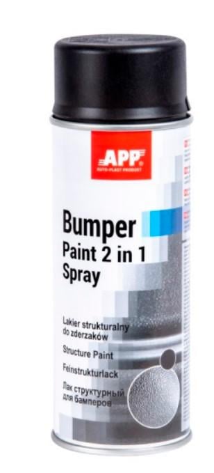 Автофарба структурна APP Bumper Paint 2в1 Spray 400 мл Сірий (020812)