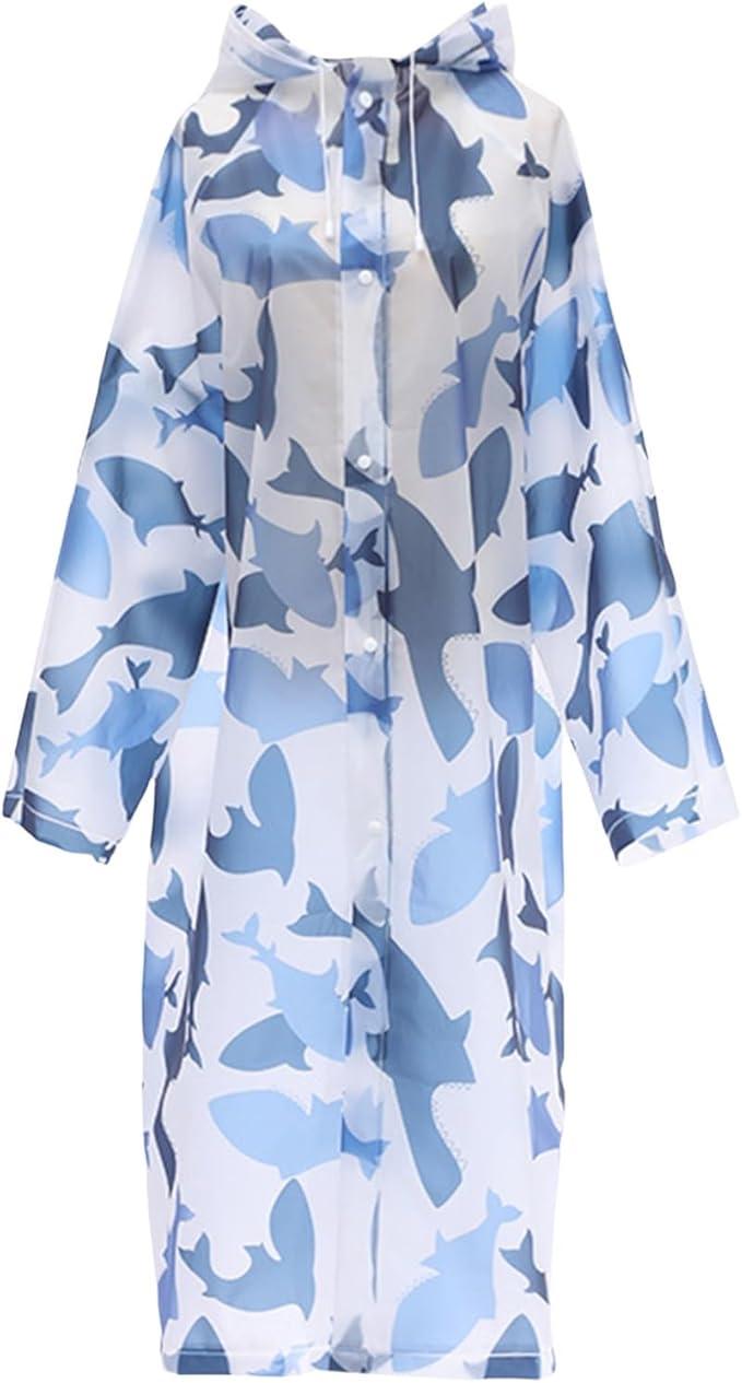 Дощовик-плащ багаторазовий Акули на кнопках з капюшоном універсальний Синій (CH-862Q) - фото 4 Дощовик-плащ багаторазовий Акули на кнопках з капюшоном універсальний Синій (CH-862Q) - фото 4
