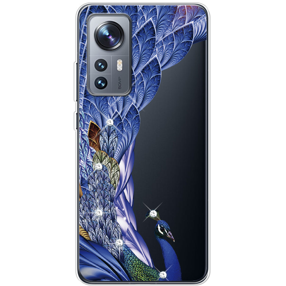 Чохол BoxFace Xiaomi 12 / 12X Павич зі стразами Прозорий силікон (44529-rs7-44529)