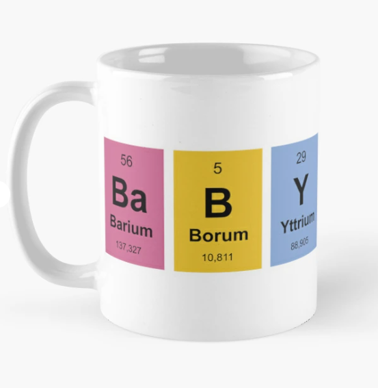 Чашка керамическая с принтом "Baby" таблица Менделеева 330 мл Белый (ПН228Ч)