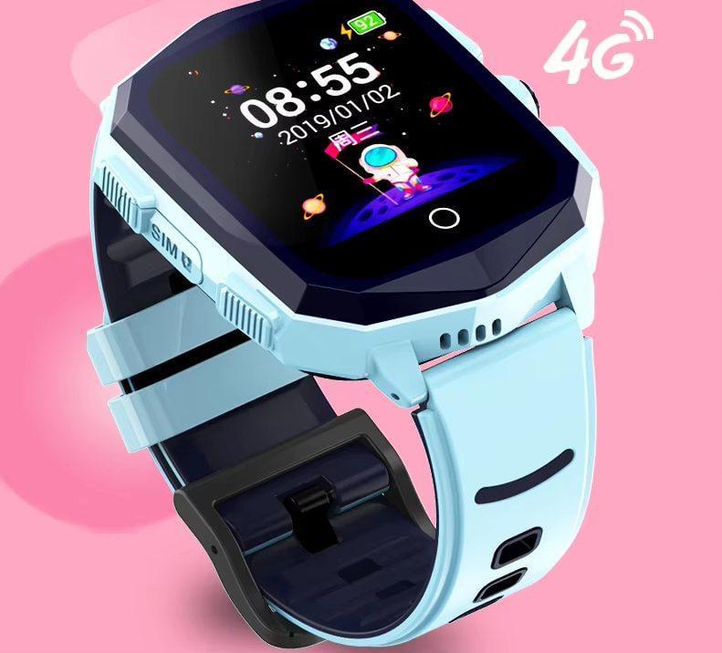 Смарт-часы детские F5 GPS 4G SOS IP67 звонками/камерой/прослушиванием Синий (35700242) - фото 5
