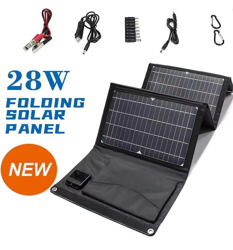 Сонячна панель розкладна портативна на 4 секції 28W (2612796375) - фото 6 Сонячна панель розкладна портативна на 4 секції 28W (2612796375) - фото 6