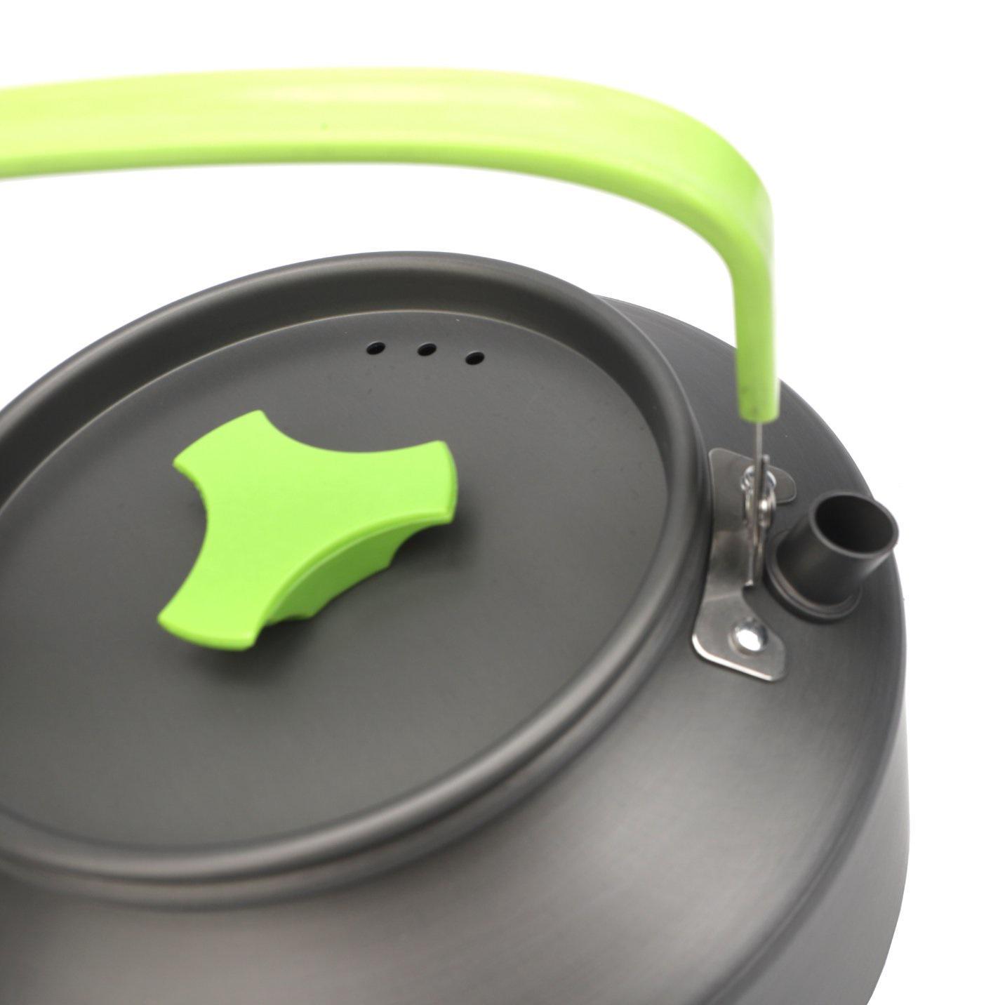 Чайник туристический Ranger Turist RA 9958 из анодированного алюминия 1,6 л Black-Green (22601850) - фото 7