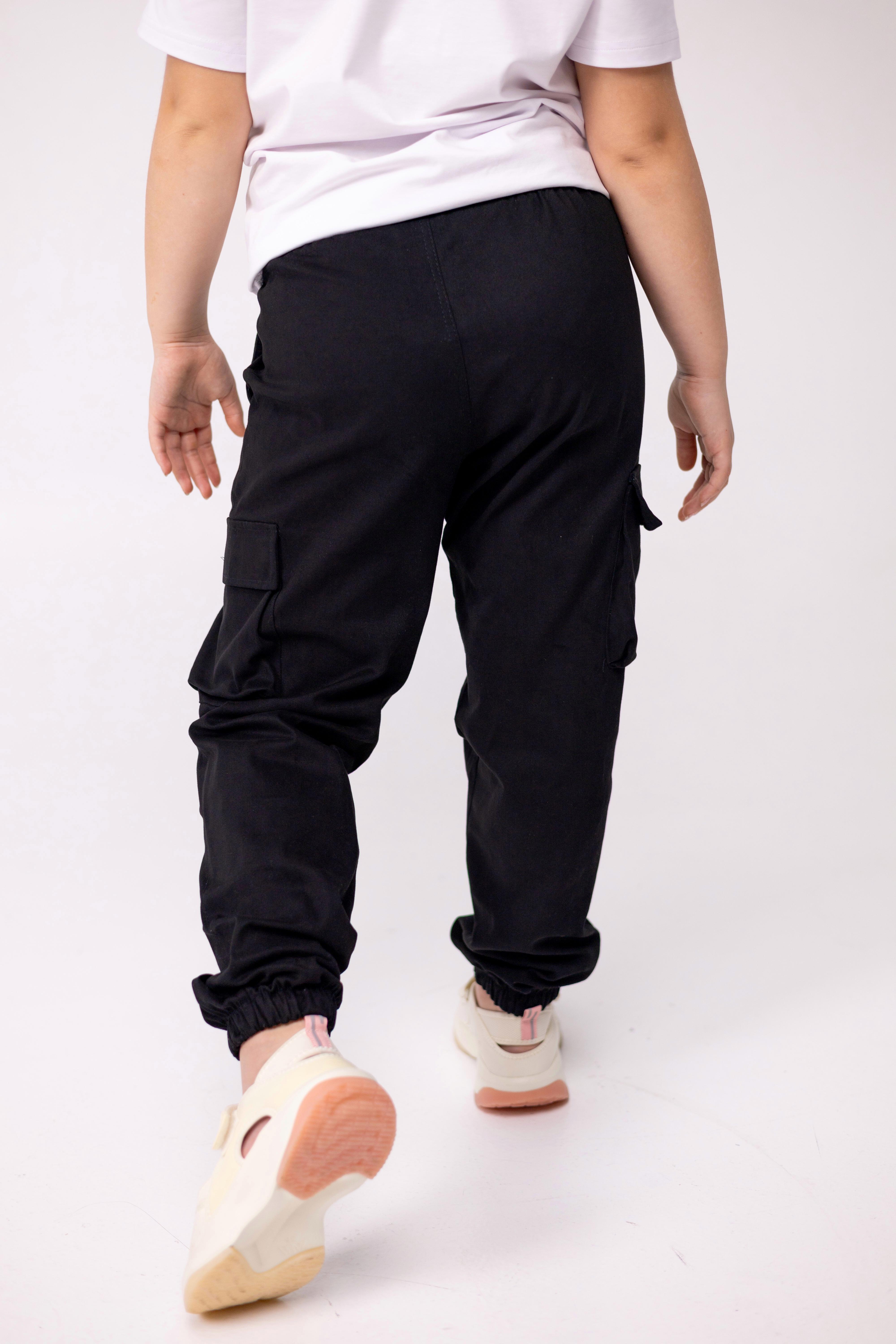 Джогеры детские на девочку демисезонные р. 158 Черный (джЧерный-158д2) - фото 2 Джогеры детские на девочку демисезонные р. 158 Черный (джЧерный-158д2) - фото 2