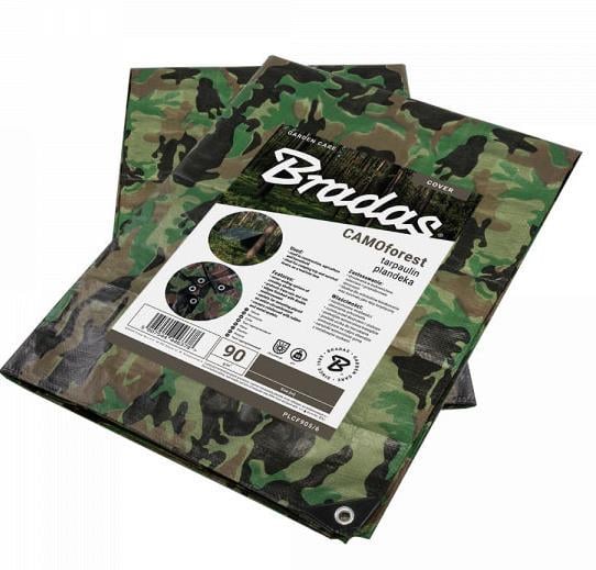 Тент Bradas 1,5х3 м 90 г/м2 Camoforest (PLCF901,5/3) - фото 1