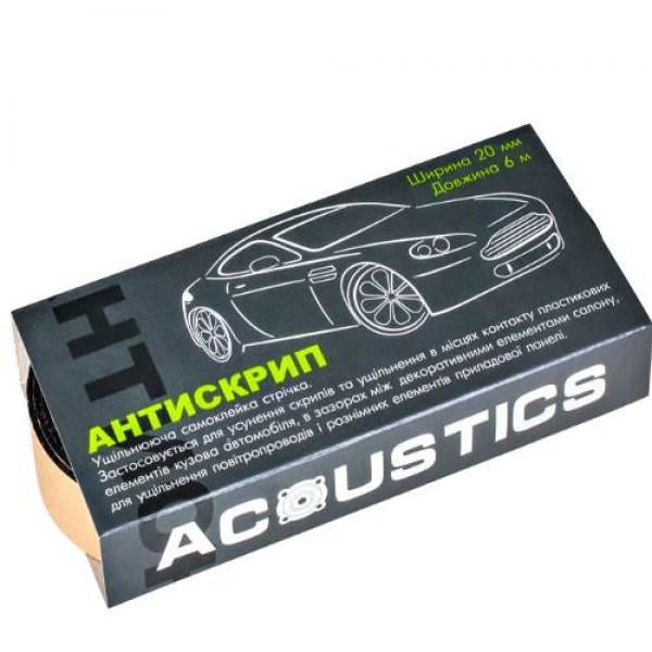 Антискрип для автомобиля Acoustics 20 мм х 6 м (ac-antiskrip-6-karton)