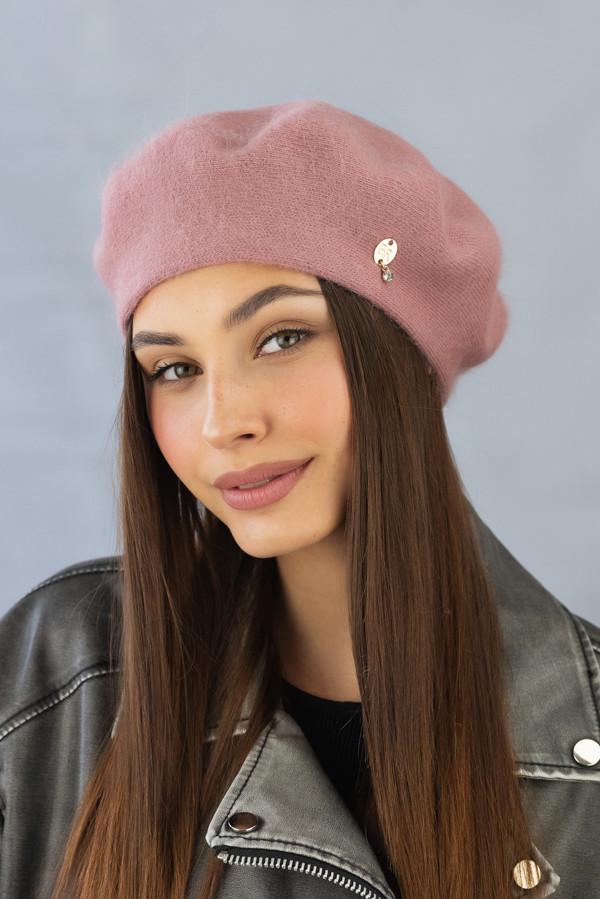 Берет французський Braxton Белл жіночий Темно-пудровий (5165)