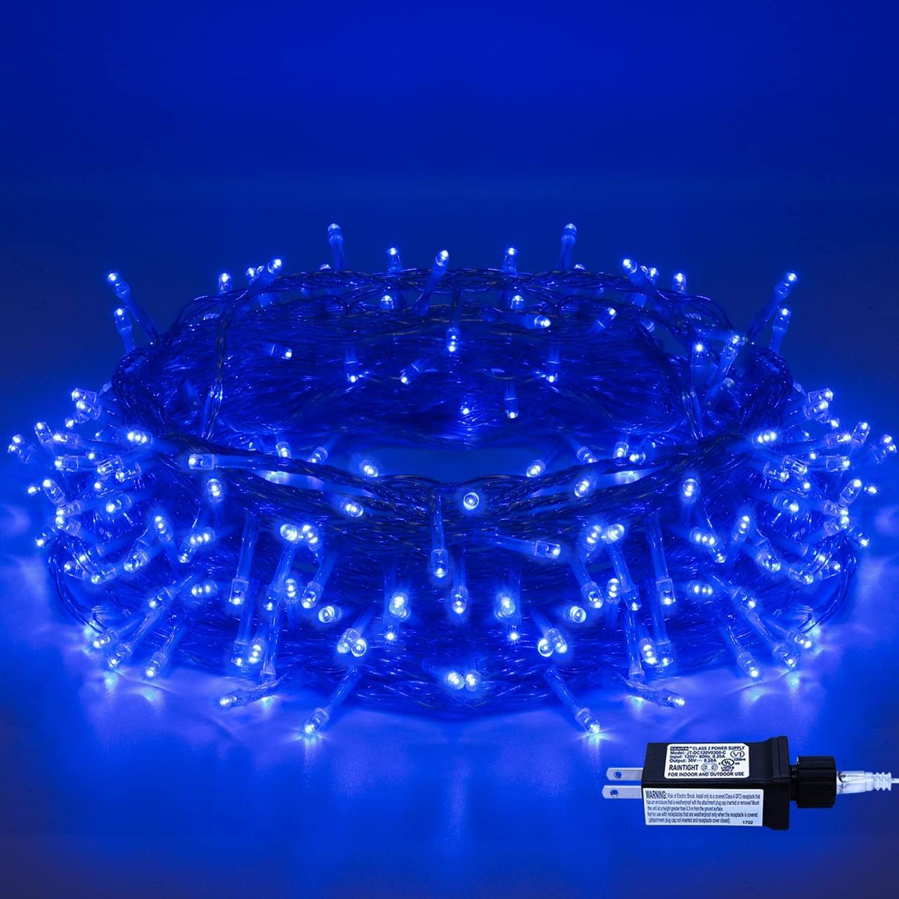 Гирлянда светодиодная 220 LED 25 м теплый белый свет 8 режимов Прозрачный (1868033836)