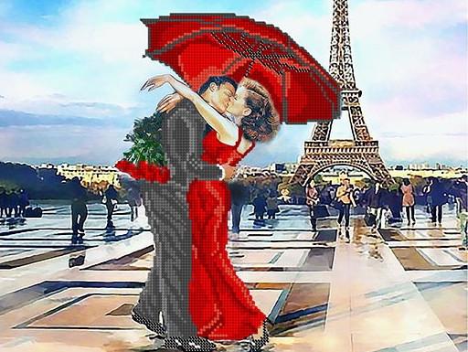 Схема для вышивки бисером Вышиванка Пара в Париже БА3-469 (2867)