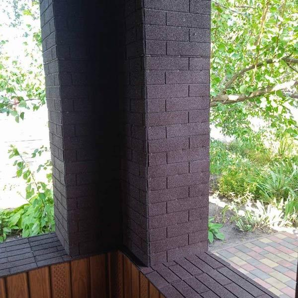 Фасад резиновый Кирпич 1000х500х10 мм Коричневый (2562227406) - фото 3