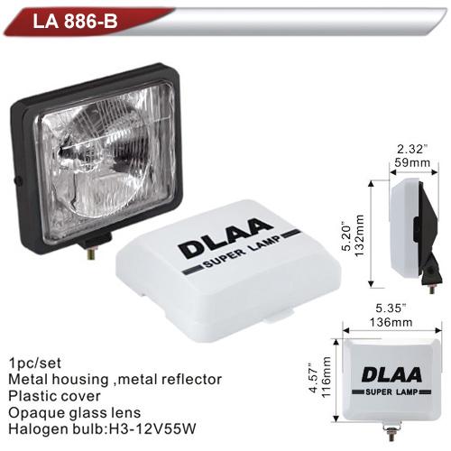 Фара дополнительная DLAA 886B-W H3-12V-55W 136х116 мм (37658)