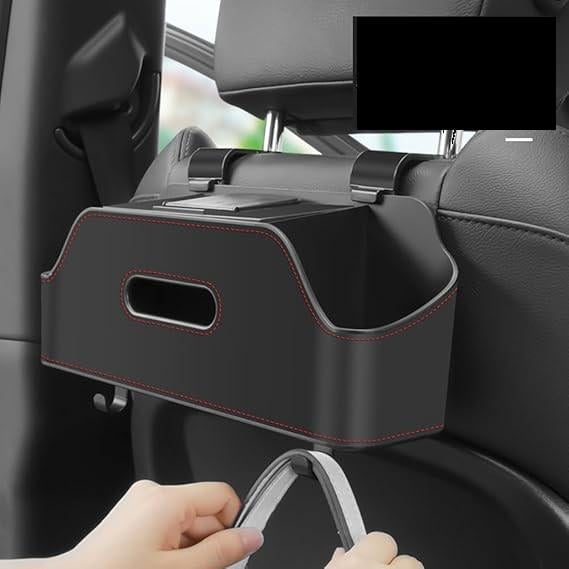 Органайзер автомобільний Ningbo підстаканник/серветниця на спинку заднього сидіння Чорний (3403) - фото 3