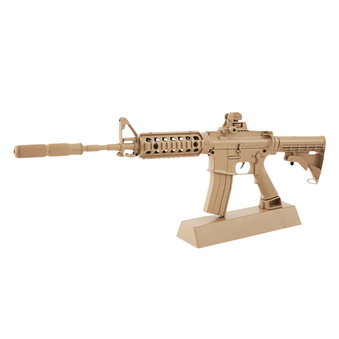Винтовка миниатюрная металлическаяразборная AR-15 1:3 фигурка сувенир с подвижным затвором съемным магазином и полным комплектом для сборки