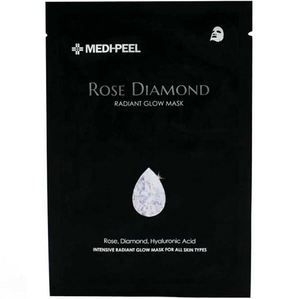 Маска для лица Medi-peel Rose Diamond Radiant Glow увлажняющая тканевая с экстрактом розы 25 ml (666111666254)