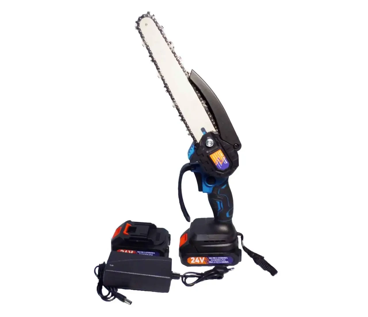 Електропила ланцюгова Chain Saw 24V 8" 2 акумулятори (8488)