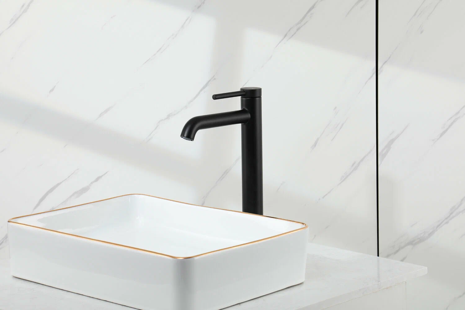 Смеситель высокий для умывальника Gappo G1006-26 Черный (1046756) - фото 4 Смеситель высокий для умывальника Gappo G1006-26 Черный (1046756) - фото 4