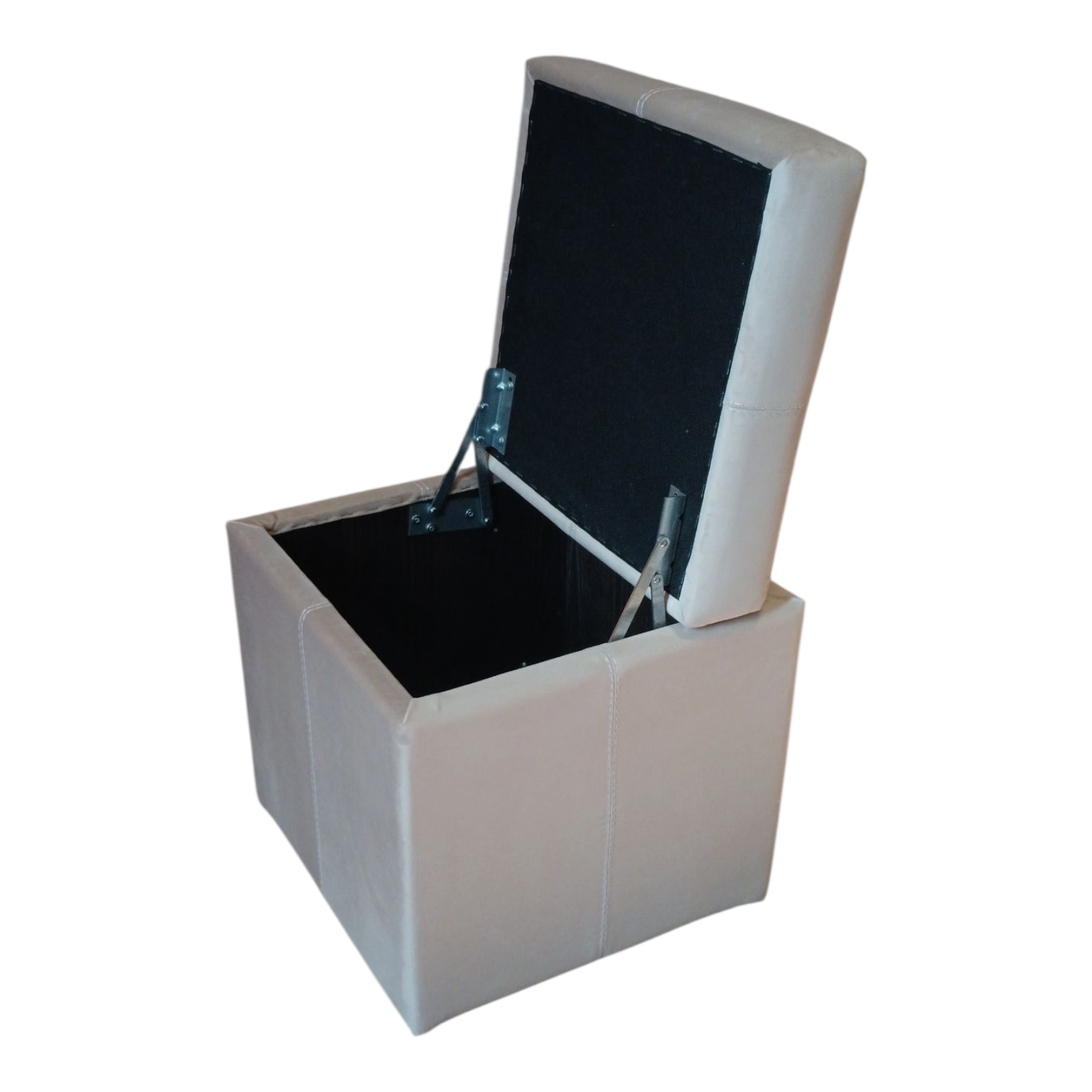 Пуф Модерн з нішею велюр Альміра 40х40х43 см Світло-бежевий - фото 2 Пуф Модерн з нішею велюр Альміра 40х40х43 см Світло-бежевий - фото 2