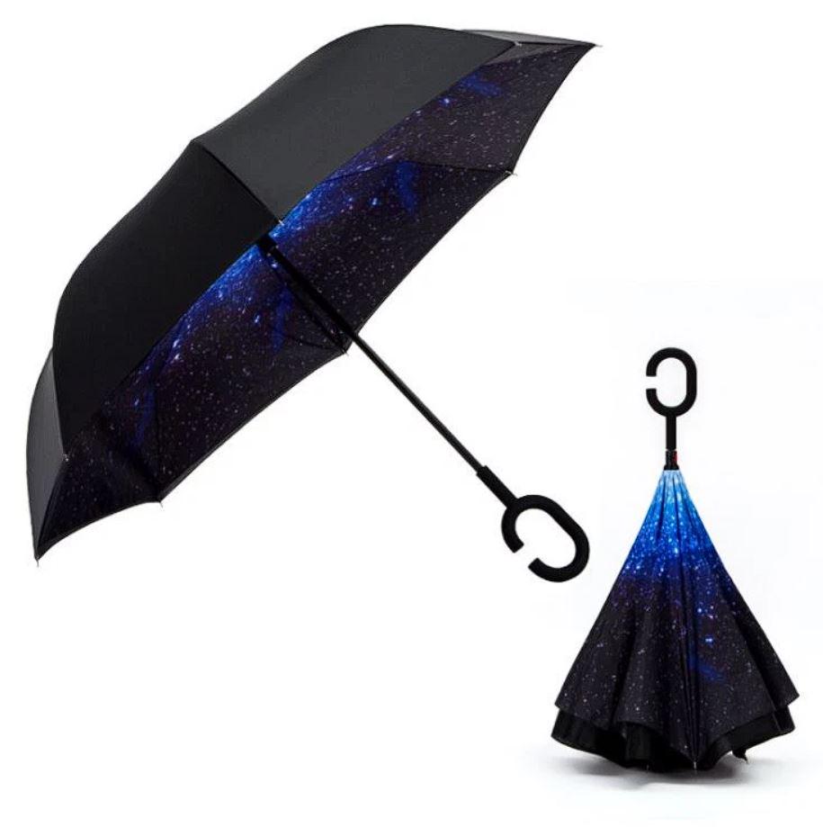 Зонтик обратного сложения Galaxy 8 спиц купол 120 см (30243) - фото 2 Зонтик обратного сложения Galaxy 8 спиц купол 120 см (30243) - фото 2