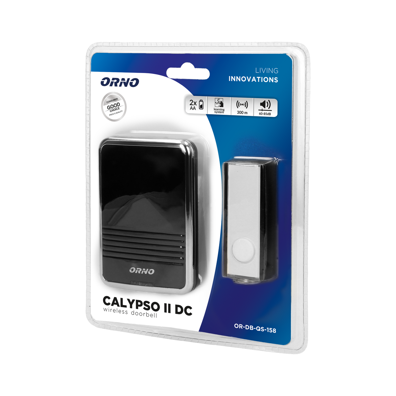 Дзвінок ORNO CALYPSO II DC OR/VI-DB-QS-158 36 тоновий Чорний - фото 2