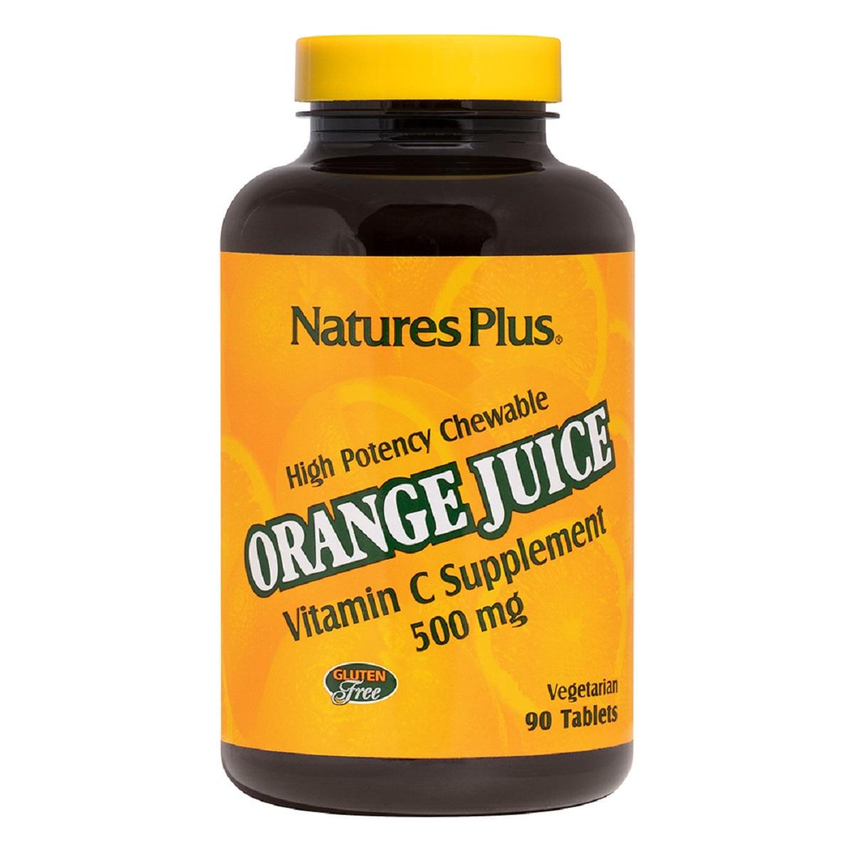 Вітамін С Nature&amp;apos;s Plus Orange Juice Vitamin C 500 мг 90 жувальних таблеток (4959)