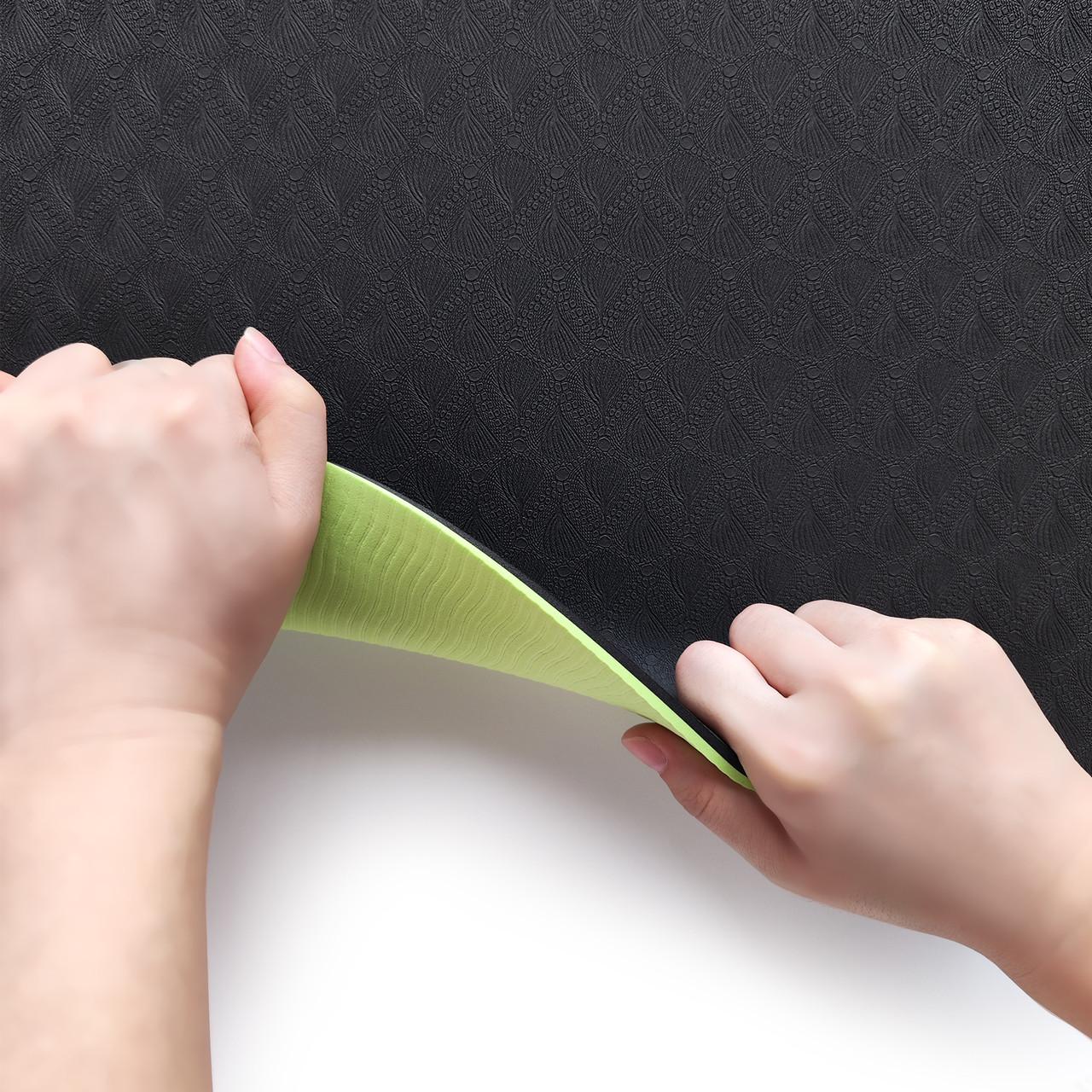 Коврик для фитнеса и йоги Gemini Pro GE-6BLGR TPE/TC 6 мм (14729314) - фото 4 Коврик для фитнеса и йоги Gemini Pro GE-6BLGR TPE/TC 6 мм (14729314) - фото 4