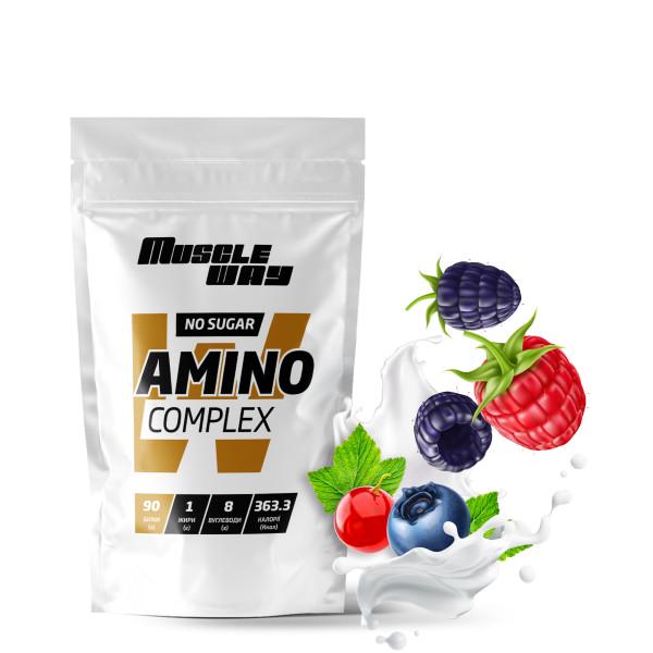 Аминокомплекс MuscleWay Amino Complex Лесные ягоды 90% белка на 12 порций 300 г (21-125-am-mw-rs300/9) Аминокомплекс MuscleWay Amino Complex Лесные ягоды 90% белка на 12 порций 300 г (21-125-am-mw-rs300/9)