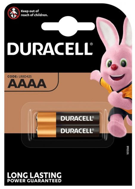 Батарейки Duracell LR61 AAAA/2/20 (1597)