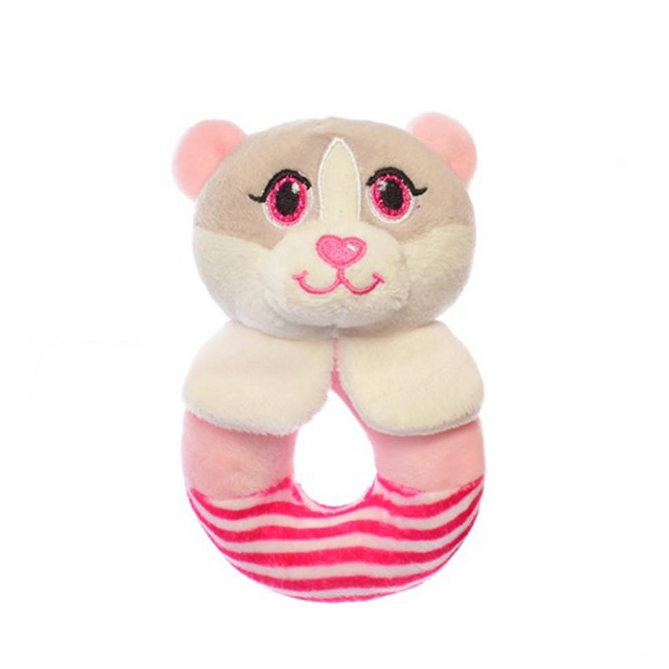 Брязкальце A8173 м'яконабивне ведмедик 14 см Рожевий (RLT20846s25433)