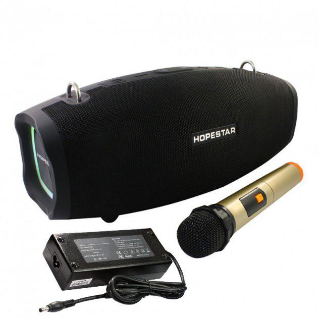 Портативная Bluetooth колонка HOPESTAR H1 Party с караоке микрофоном Черный - фото 5 Портативная Bluetooth колонка HOPESTAR H1 Party с караоке микрофоном Черный - фото 5