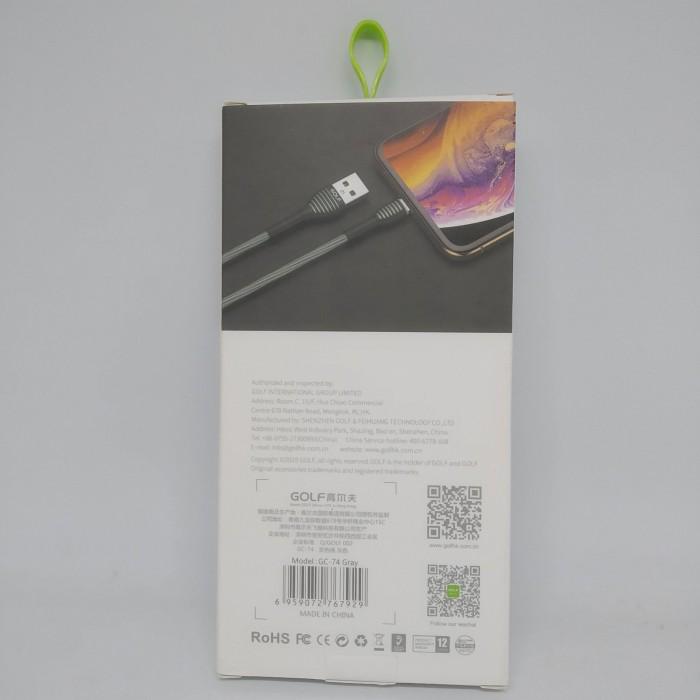 Кабель GOLF GC 74 Lightning USB 1 м Черный - фото 3