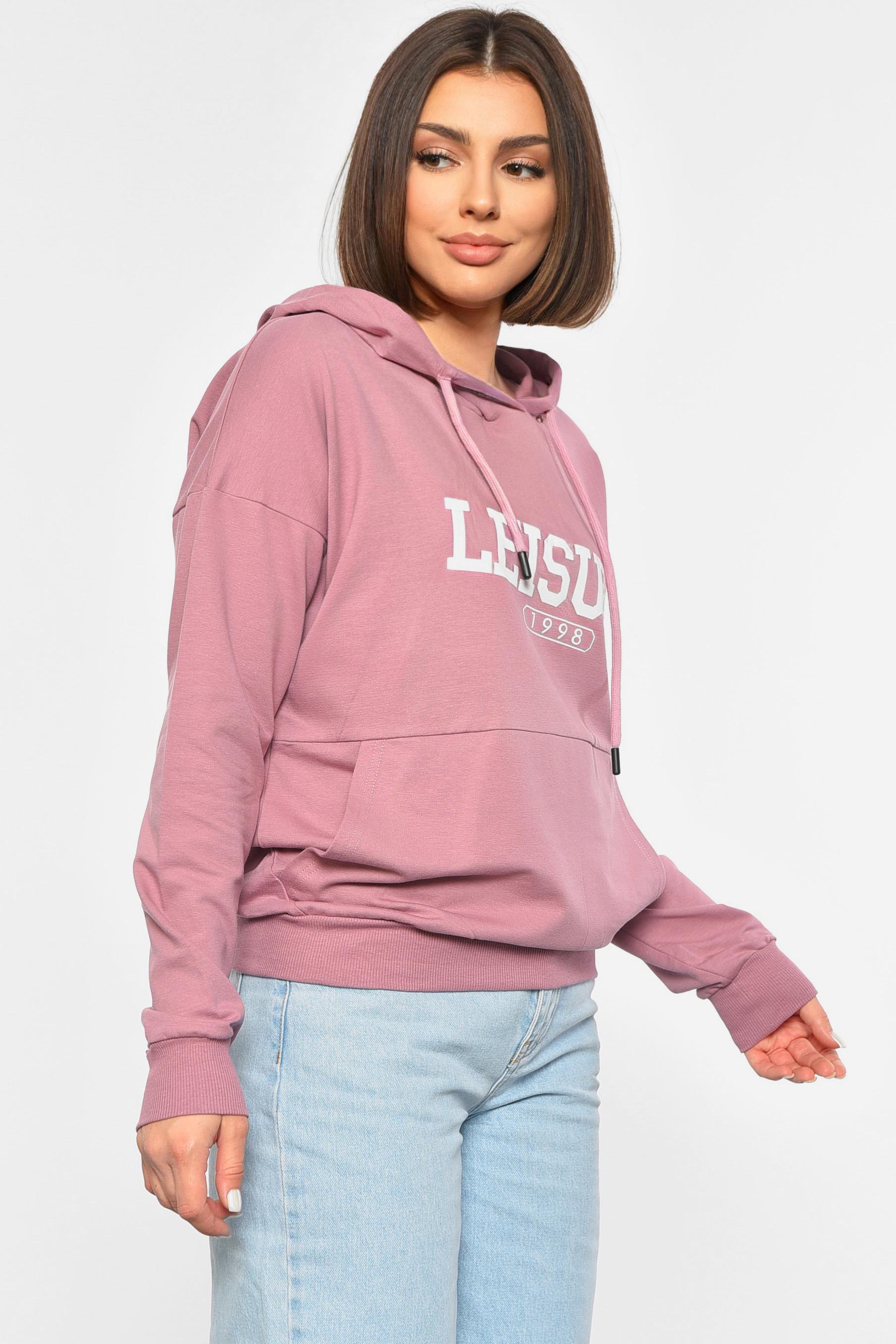 Худи женское L Темно-розовый (189906) - фото 2 Худи женское L Темно-розовый (189906) - фото 2