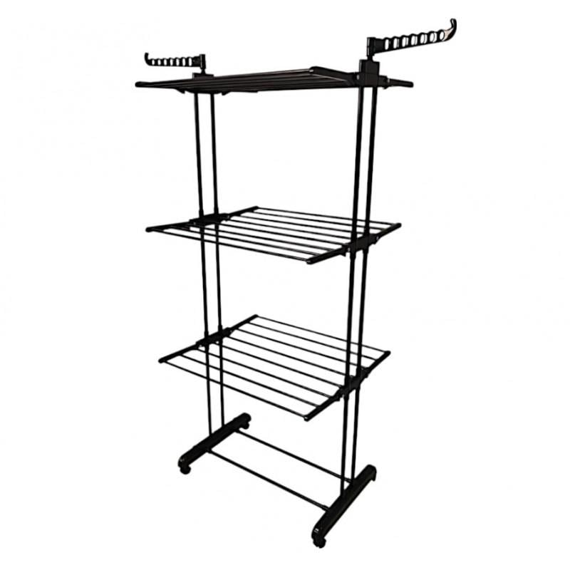 Сушарка складна Ecarla SU02 для білизни трирівнева Чорний (Ecarla SU02CZ)