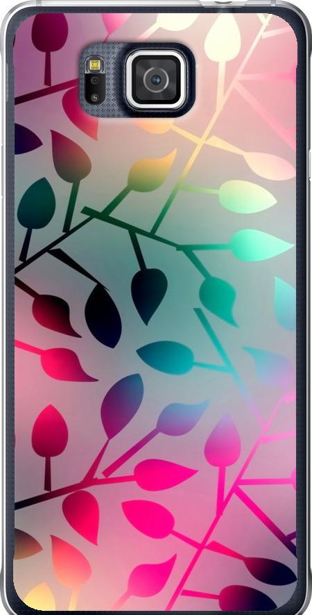 Чехол на Samsung Galaxy Alpha G850F Листья (2235u-65-42517)