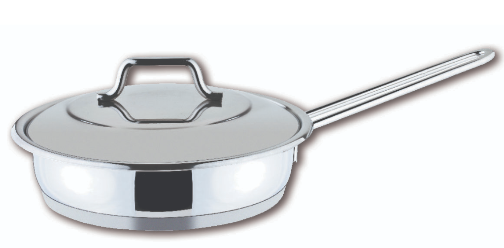 Сковорода стальная универсальная OMS с крышкой из нержавеющей стали 24 см (2004.24) - фото 2